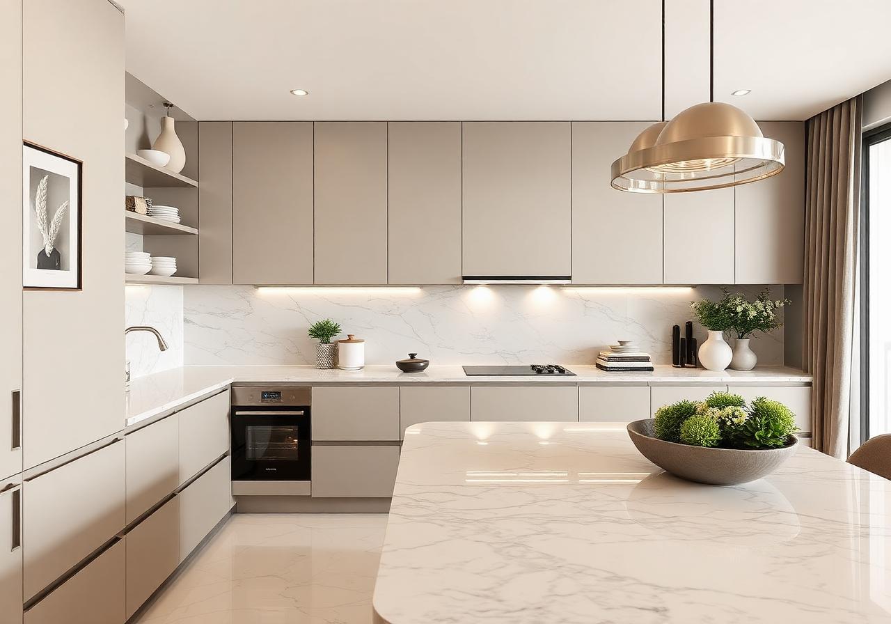 Cocina moderna y minimalista elegante