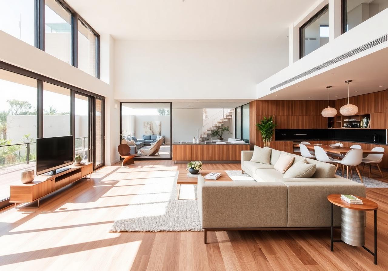 Sala moderna con luz natural