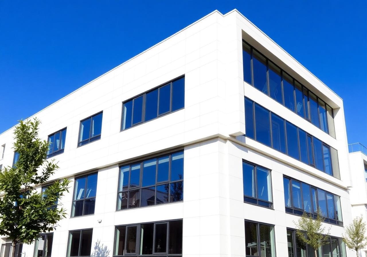 Edificio moderno con ventanas grandes